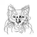 russian blue cat tattoo design idea