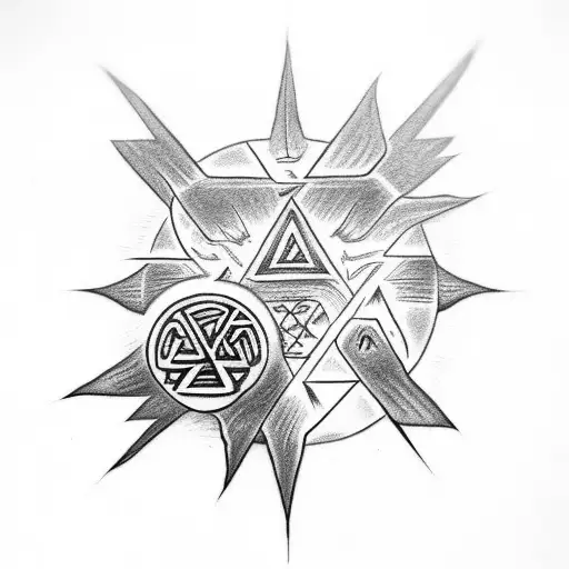 Runes dark magic I already have the dark mark on my inner forearm and an Aztec sun on the Deltoid  tattoo design idea