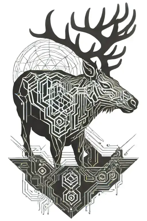 ELK tattoo design idea