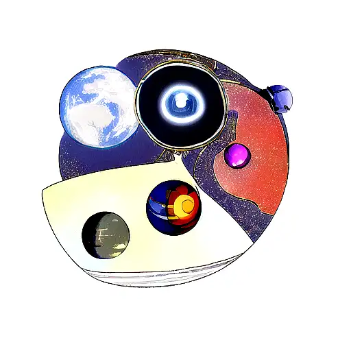 cybersigilism solar system tattoo design idea