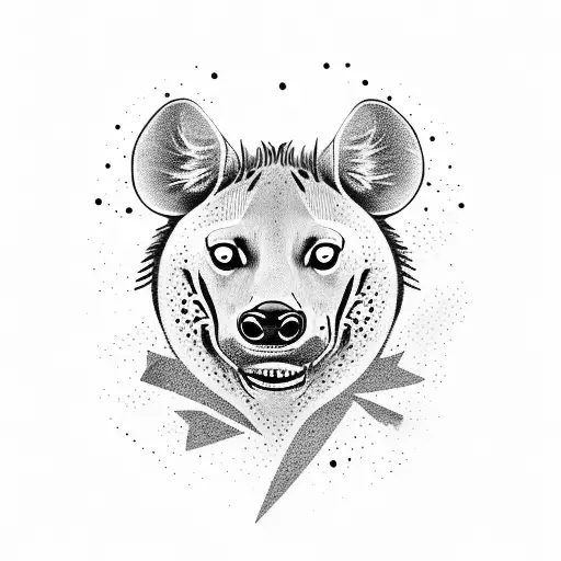 hyena and eros combined tattoo design idea