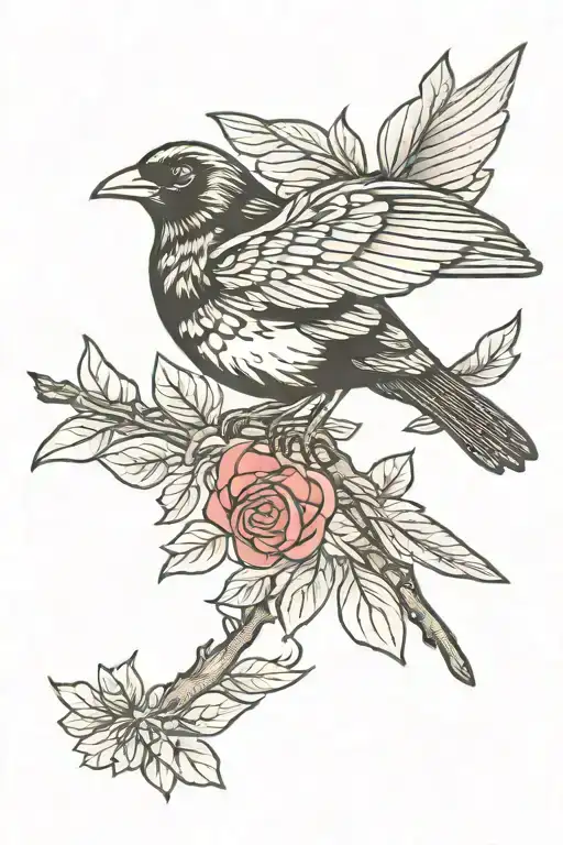 blackbird tattoo design idea