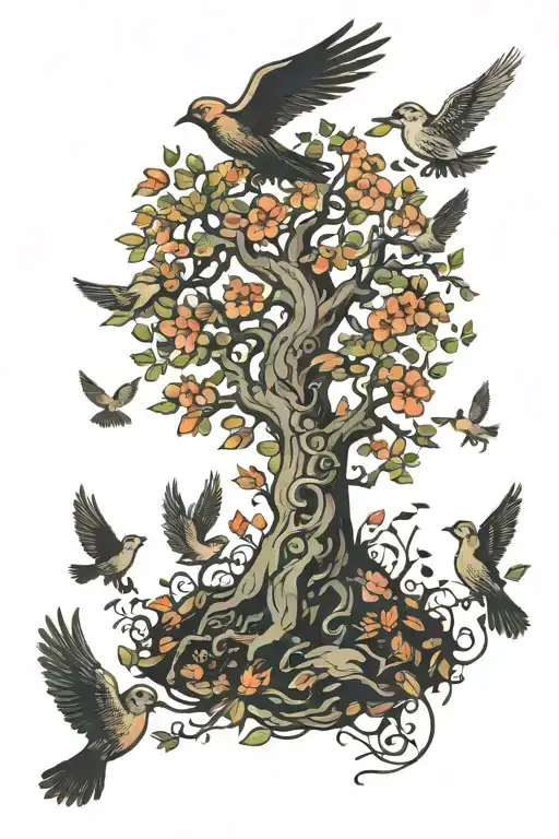 311+ Tree With Birds Flying Away Tattoo Ideas in 2026 - BlackInk AI