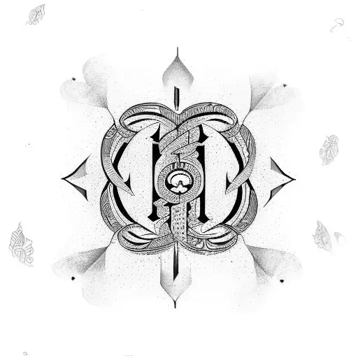 Emilie name in ambigram tattoo design idea