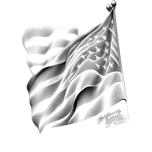 american flag behind twin towers tattoo design idea