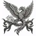 Scorpion Eagle Phoenix tattoo design idea
