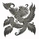 Scorpion Eagle Phoenix tattoo design idea