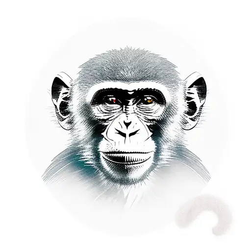 Monkey tattoo design idea
