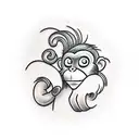 Monkey tattoo design idea
