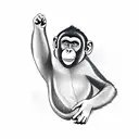 Monkey tattoo design idea