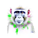 Monkey tattoo design idea