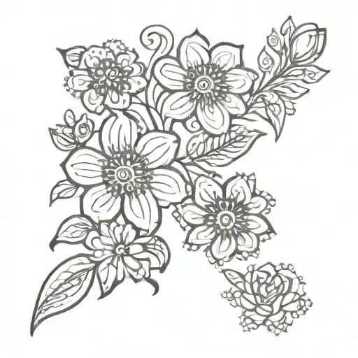 flower spanish patterns  tattoo design idea