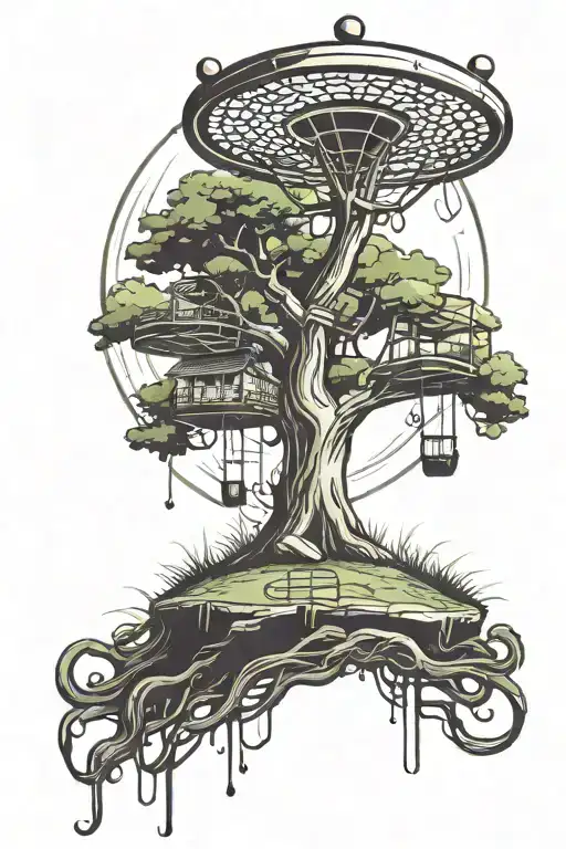 A disc golf basket tattoo design idea