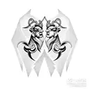aries with gemini with piscis tattoo design idea