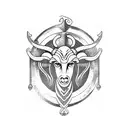aries with gemini with piscis tattoo design idea