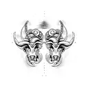 aries with gemini with piscis tattoo design idea