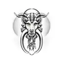 Aries with gemini with Picis  tattoo design idea