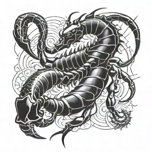 Scorpio has Taurus zodiac sign in his claw tattoo design idea