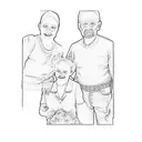a family posing for a picture tattoo design idea