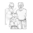 a family posing for a picture tattoo design idea