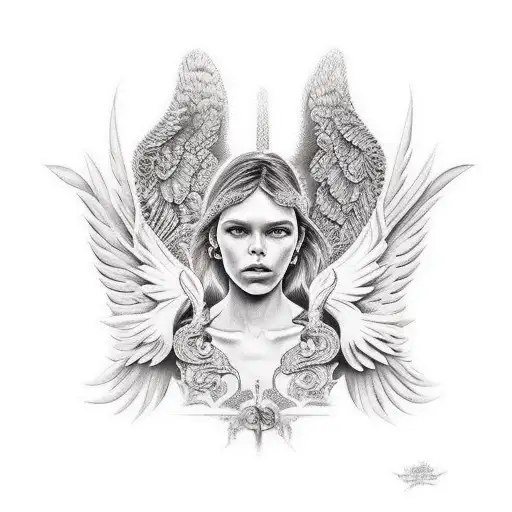 angel icaro cayendo tattoo design idea