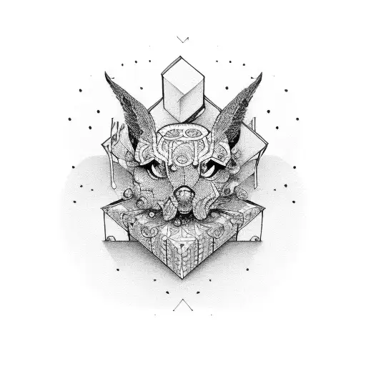 present box broken to pieces tattoo design idea