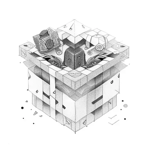 present box fragile tattoo design idea