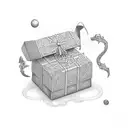 present box fragile tattoo design idea