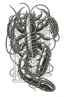 lobster trap tattoo design idea