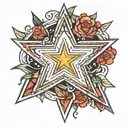 star outline symbolize your love tattoo design idea