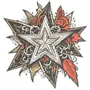 star outline symbolize your love tattoo design idea