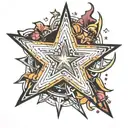 star outline symbolize your love tattoo design idea