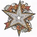 star outline symbolize your love tattoo design idea
