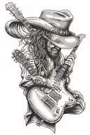 lynyrd skynyrd, Stevie Ray Vaughan, Merle haggard, Otis Redding, southern rock, old soul music tattoo design idea