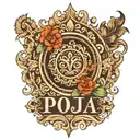 Pooja name tattoo design idea