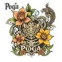 Pooja name tattoo design idea