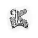 Letter tattoo with the words "Herrera" and "Dominguez" with the Mexican Flag tattoo design idea