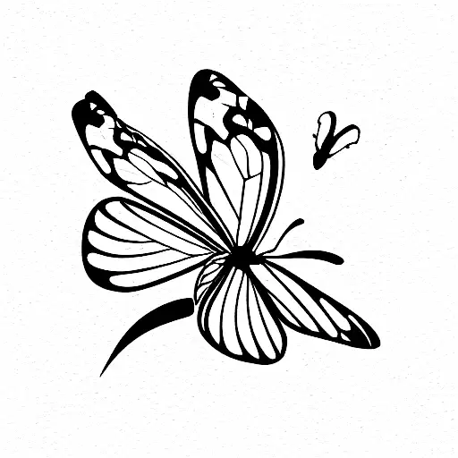 semicolon with butterfly and 1111 tattoo design idea