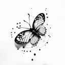 semicolon butterfly  tattoo design idea