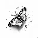 semicolon butterfly  tattoo design idea
