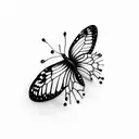 semicolon butterfly  tattoo design idea