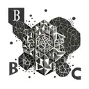 Create a geometric design featuring the phrase 'Slut for BBC' tattoo design idea