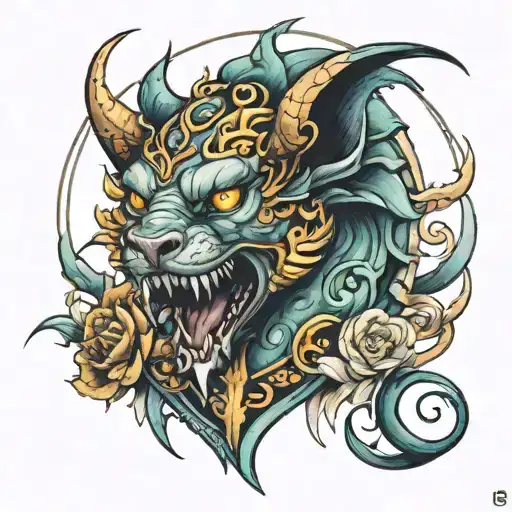 chimera tattoo design idea