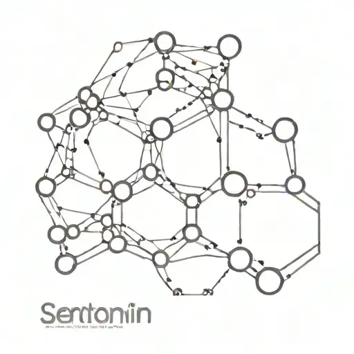 seratonin molecule tattoo design idea