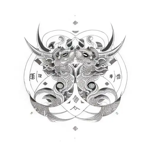 gemini tattoo design idea