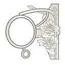 rear-view mirror reflecting tattoo design idea