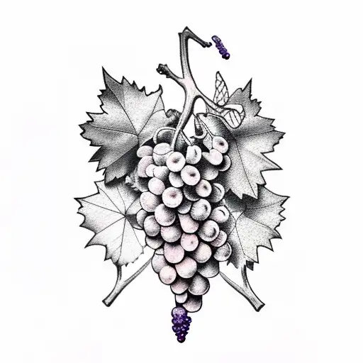 Design a tattoo wine grapes musical notes tattoo design idea