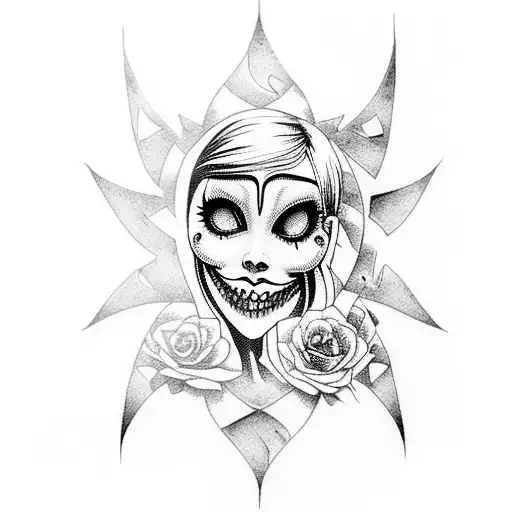 Jack and Sally tattoo design idea