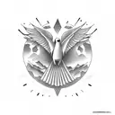 Dove on Cole miner  tattoo design idea