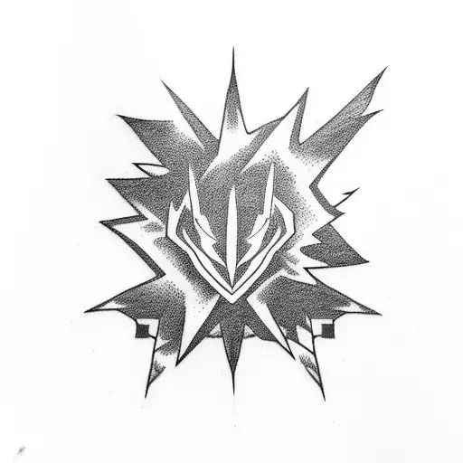sasukes curse mark turning into lightning  tattoo design idea
